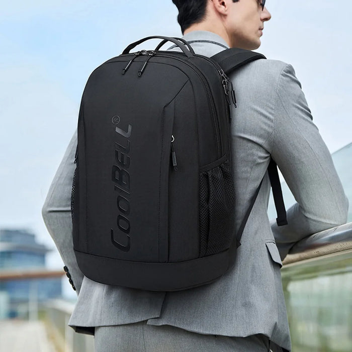 COOLBELL 8330 Outdoor Travel Large Capacity Backpack for Men 24L Waterproof Business Laptop Bag - Black - 3