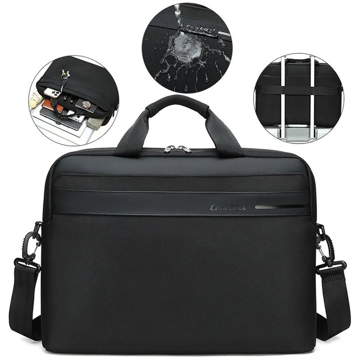 COOLBELL CB-2133 Business Laptop Bag for 15.6 inch Notebook Waterproof Briefcase Messenger Bag - Black - 3