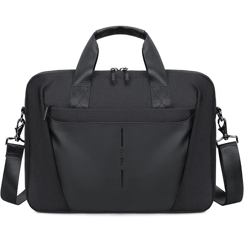 COOLBELL Business Briefcase for 15.6 Inch Laptop Waterproof Messenger Bag with Shoulder Strap - Black - 1