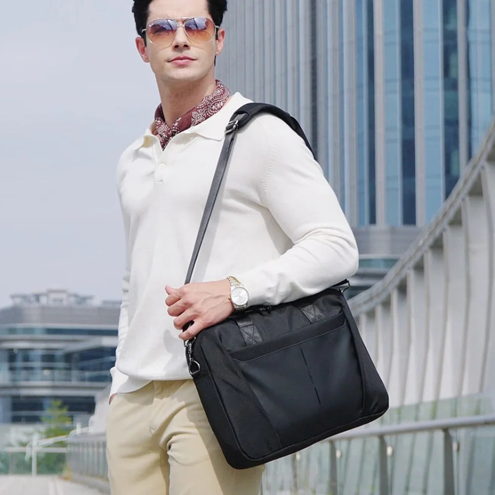 COOLBELL Business Briefcase for 15.6 Inch Laptop Waterproof Messenger Bag with Shoulder Strap - Black - 4
