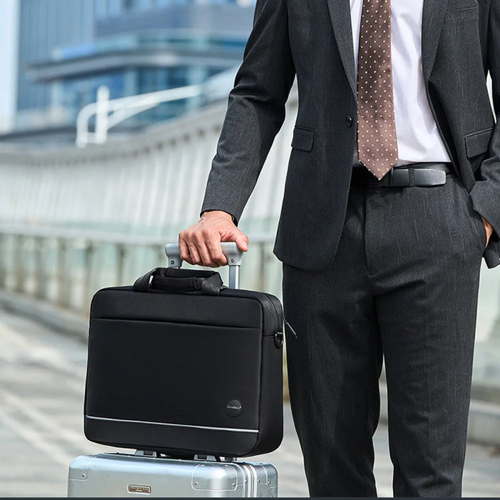 COOLBELL CB-2137 Laptop Bag for 15.6 inch Notebook Business Briefcase Waterproof Messenger Bag - Black - 3