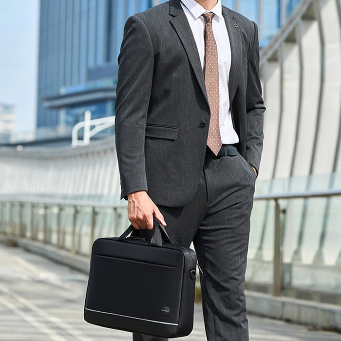 COOLBELL CB-2137 Laptop Bag for 15.6 inch Notebook Business Briefcase Waterproof Messenger Bag - Black - 7