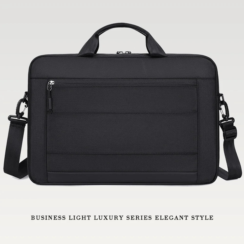 COOLBELL CB-2138 Waterproof Laptop Messenger Bag for 17.3 Inch Notebook Business Briefcase with Shoulder Strap - Black - 2