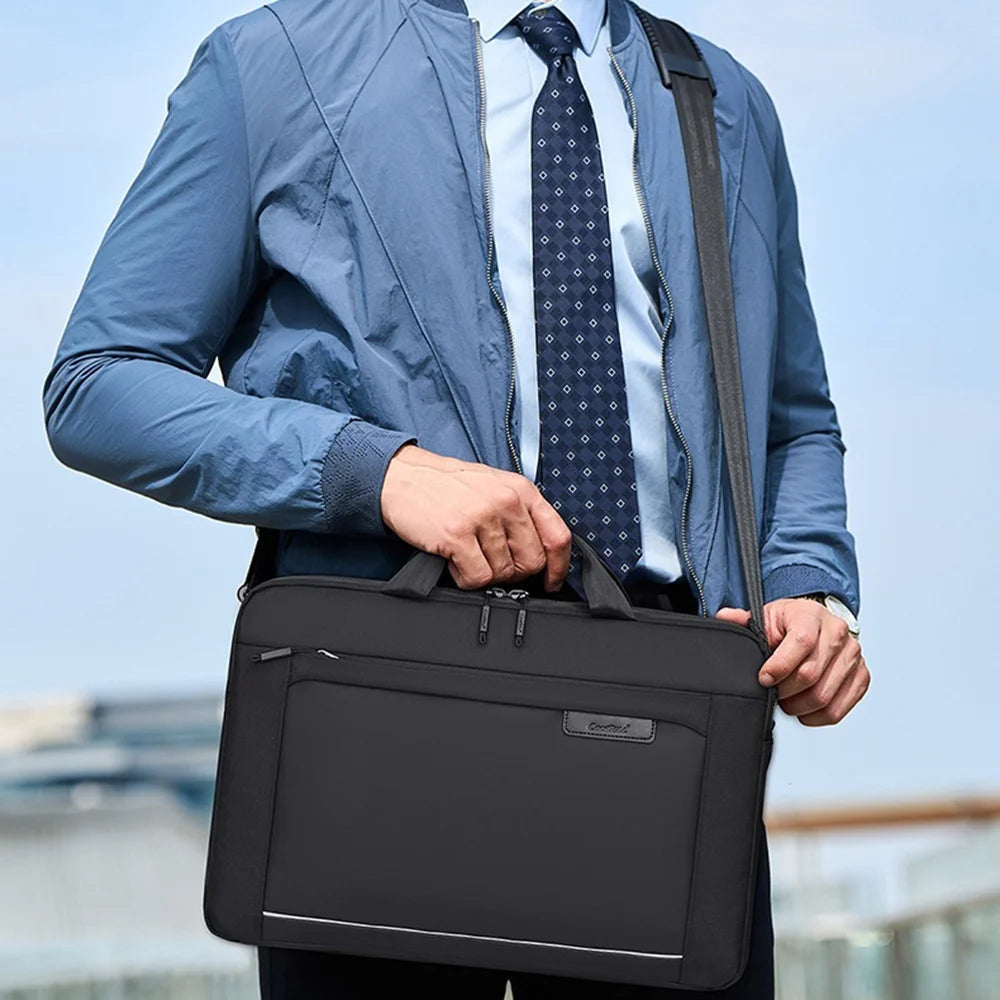 COOLBELL CB-2138 13.3 Inch Laptop Bag Waterproof Business Notebook Carrying Briefcase with Shoulder Strap - Black - 3