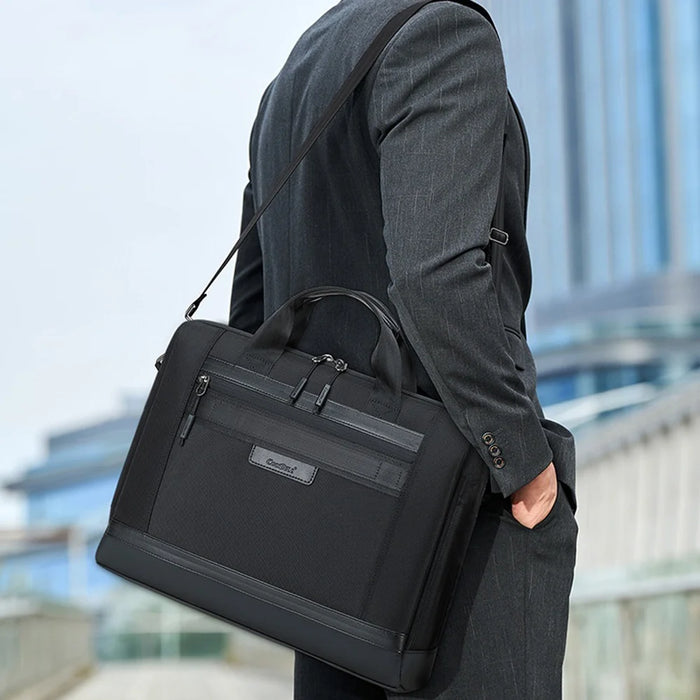 COOLBELL CB-2136 15.6 Inch Laptop Bag Men Business Briefcase Waterproof Notebook Carrying Bag - Black - 7