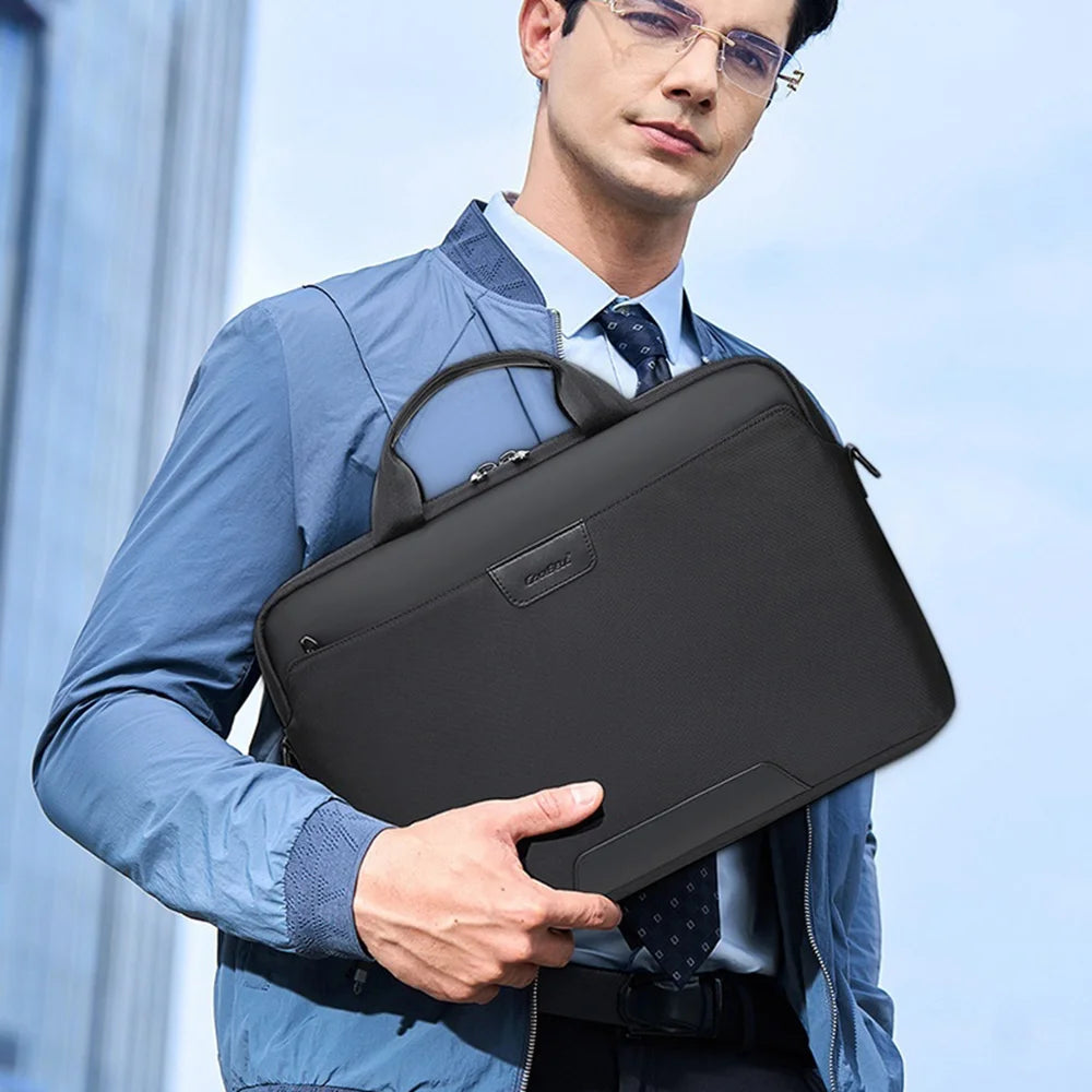 COOLBELL 2150 Business Laptop Bag 15.6 Inch Notebook Messenger Bag for Men Large Capacity Briefcase - Black - 6