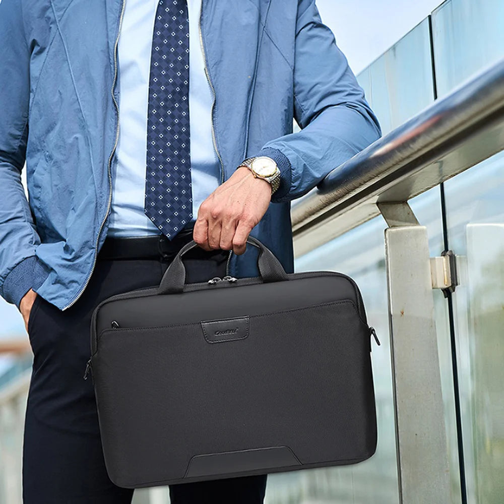COOLBELL 2150 Business Laptop Bag 15.6 Inch Notebook Messenger Bag for Men Large Capacity Briefcase - Black - 7