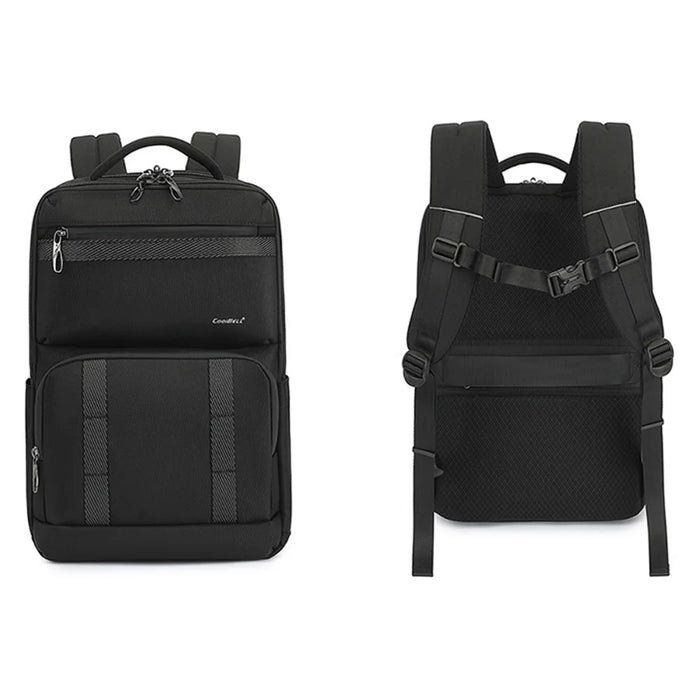 COOLBELL 8279 Large Capacity Waterproof Men Business Backpack 15.6 Inch Laptop Bag with USB+Type-C External Charging Ports - Black - 2