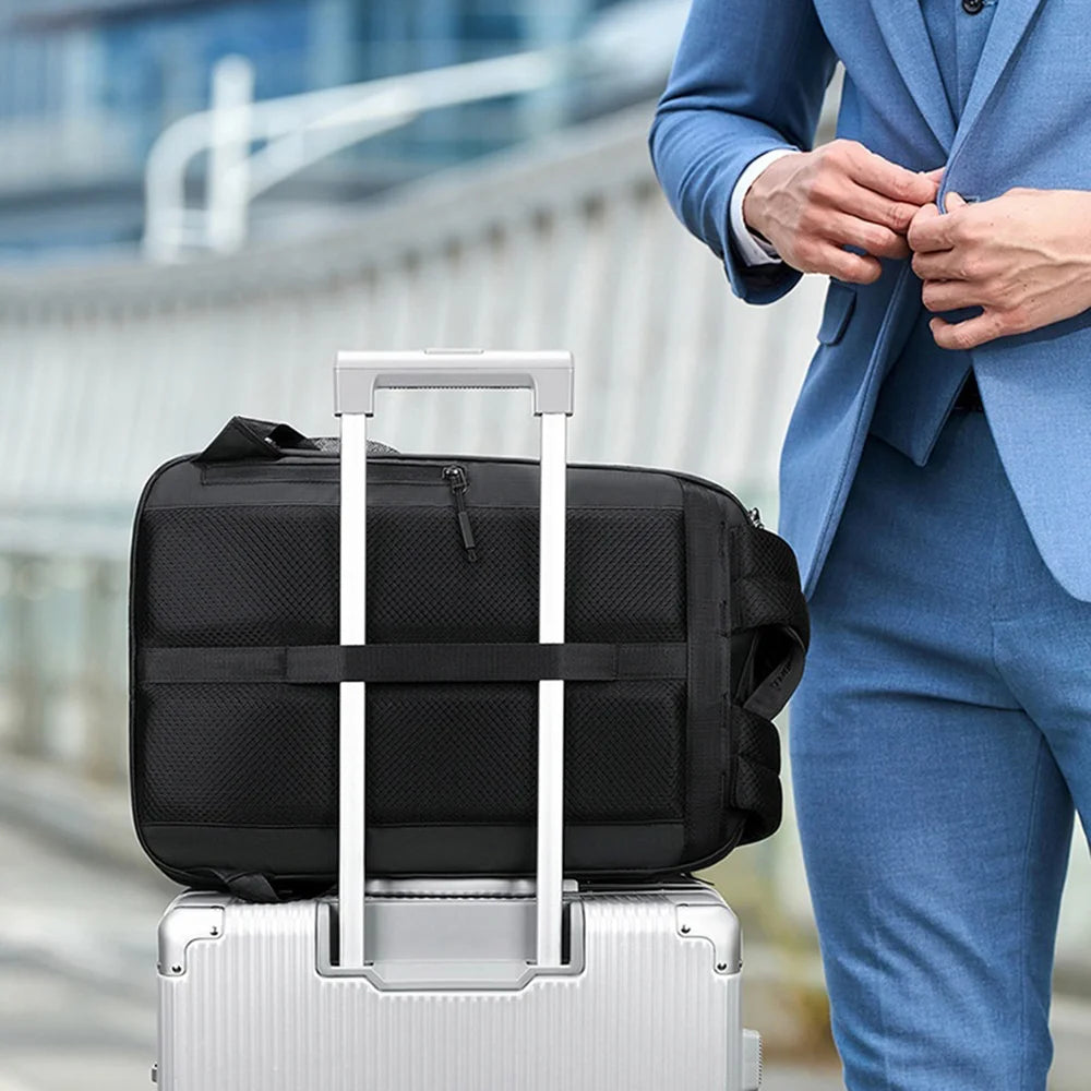 COOLBELL 8319 20L Business Laptop Backpack 15.6 Inch Notebook Carrying Shoulder Bag Waterproof Travel Backpack for Men - Black - 5