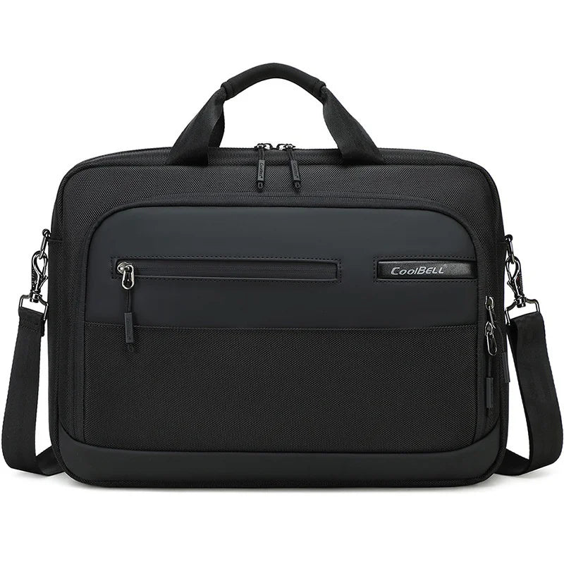 COOLBELL CB-2135 Laptop Bag Waterproof Business Briefcase for 14.4 Inch Notebook Messenger Bag with Shoulder Strap - Black - 1