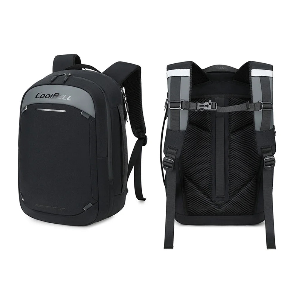 COOLBELL CB-8317 Business Backpack for 15.6 Inch Laptop Waterproof Travel Shoulder Bag with Reflective Strips - Black - 2
