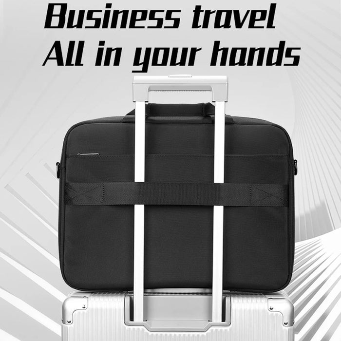 COOLBELL CB-2132 Business Laptop Bag for 15.6 Inch Notebook Waterproof Briefcase Messenger Bag with Trolley Strap - Black - 5