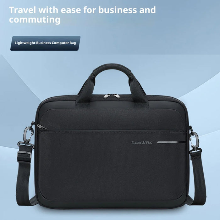 COOLBELL CB-2132 Business Laptop Bag for 15.6 Inch Notebook Waterproof Briefcase Messenger Bag with Trolley Strap - Black - 7