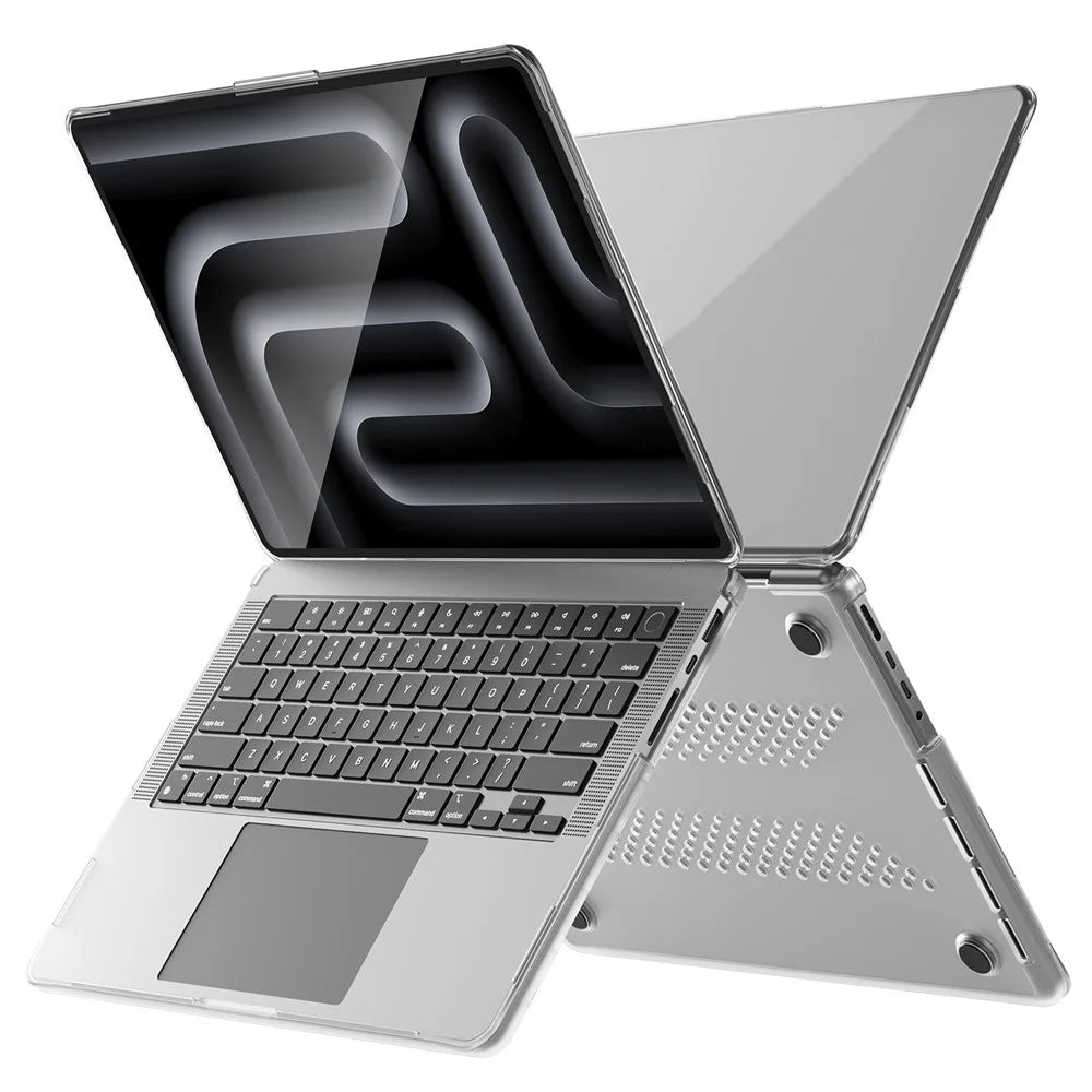 Protective Case for MacBook Pro 14 inch (2026) / (2025) / (2024) / (2023) / (2022) / (2021) Drop Proof Matte PC + TPU Laptop Cover - Transparent - 2