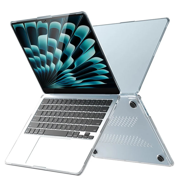 Protective Case for MacBook Air 13 inch (2026) / (2025) / (2024) / (2022) Drop Proof Matte PC + TPU Laptop Cover - Transparent - 4
