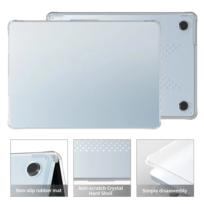 Protective Case for MacBook Air 13 inch (2026) / (2025) / (2024) / (2022) Drop Proof Matte PC + TPU Laptop Cover - Transparent - 6