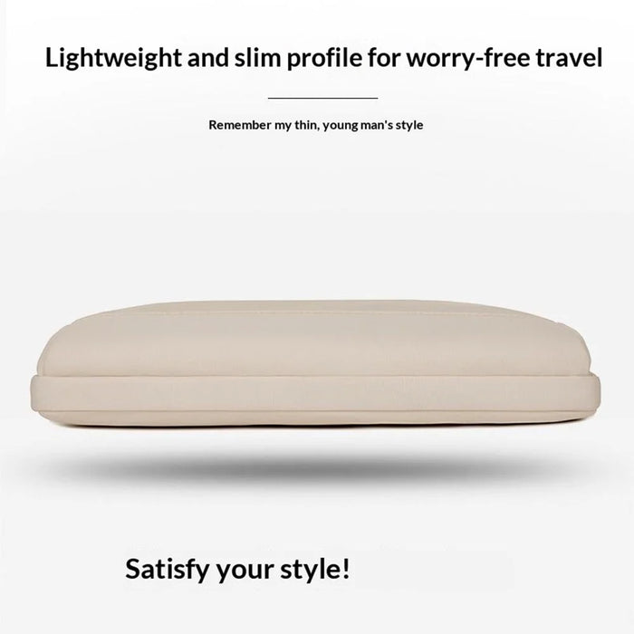 C100 Laptop Handheld Bag for 15-16.1 inch Notebook Triple Layer Protection Protective Sleeve Bag Portable Computer Case Carrying Briefcase - Beige - 6
