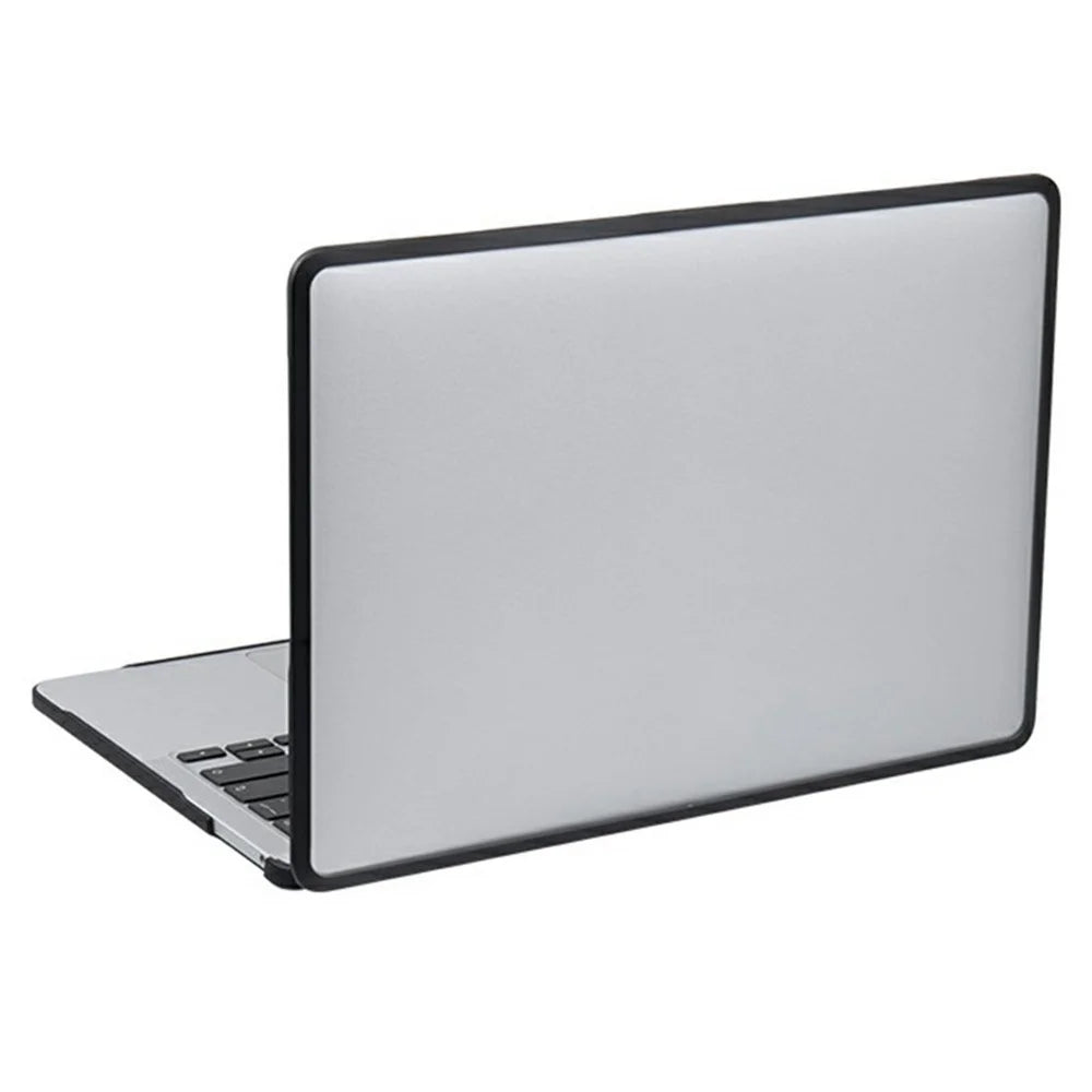 Laptop Protective Case For MacBook Pro 13 inch (2022) / (2020) / (2019) / (2018) / (2017) / (2016) TPU+PC Frosted Matte Hard Shell Cover - TPU Black Edges + Transparent PC - 1