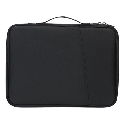 Laptop Tablet Carrying Case Organizer Bag for 13 Inch Notebook Waterproof Shockproof Electronics Multi-Pocket Travel Storage Pouch with Handle - Black - 1