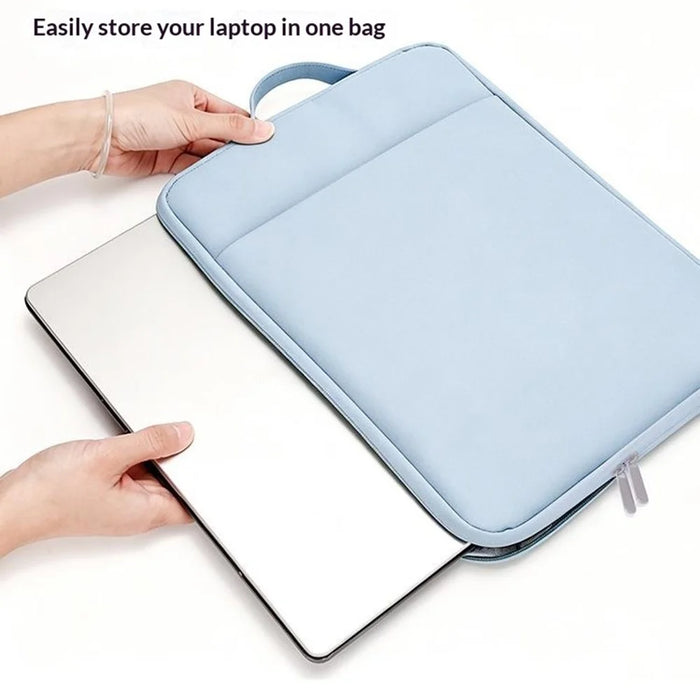 Multi-Function Laptop Sleeve Bag for 11-13 inch Notebook Tablet Portable Handle Waterproof Shockproof Storage Case - Blue - 4