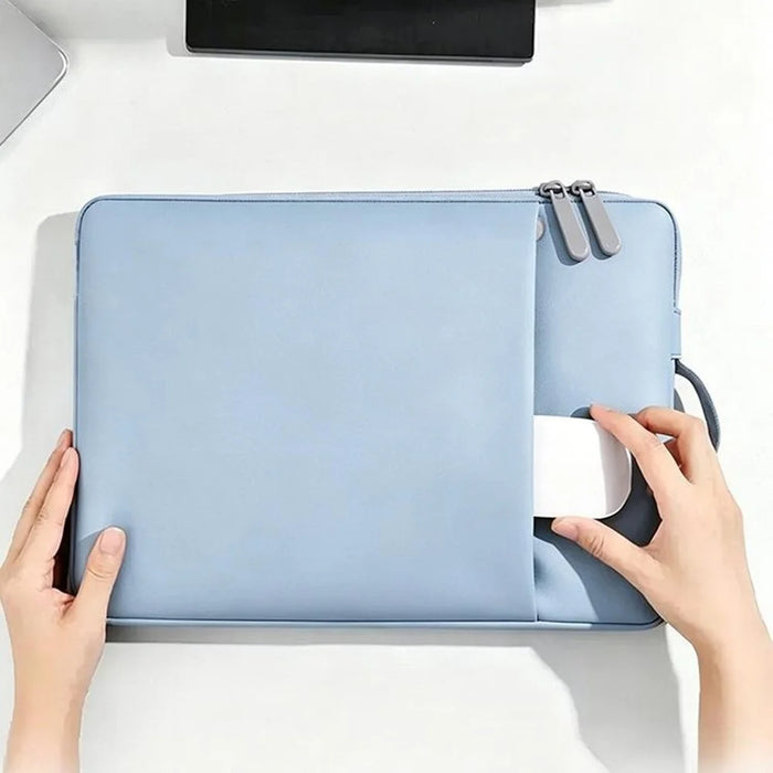 Multi-Function Laptop Sleeve Bag for 15-15.6 inch Notebook Tablet Portable Handle Waterproof Shockproof Storage Case - Blue - 5