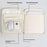 Laptop Bag 13 inch 180-Degree Full-Open Design Tablet Case PU Leather Shockproof Portable Computer Sleeve - Beige - 5