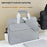 Crossbody Laptop Bag for 17 inch Notebook Magic Tape Closure Large Capacity Computer Tablet Bag with Adjustable Strap - Grey - 2