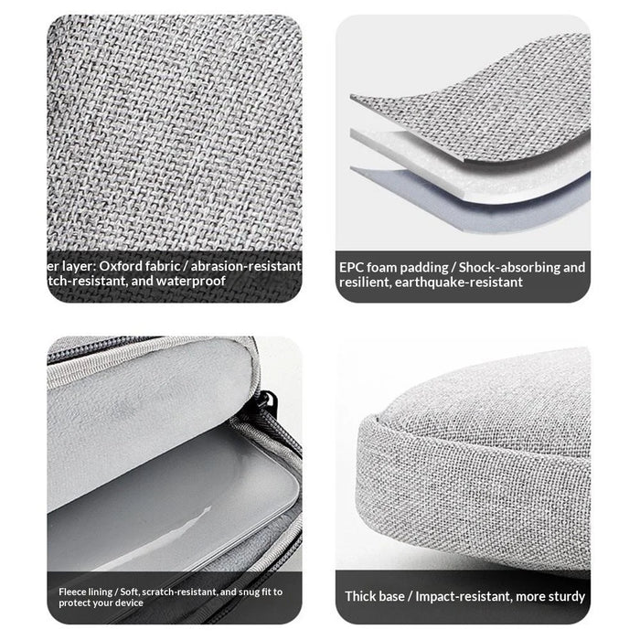 Portable Laptop Bag 11.6-12.5 inch Oxford Fabric Waterproof Computer Case Protective Sleeve - Grey - 6