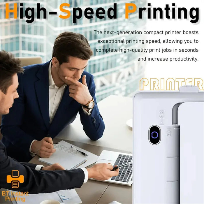 X8 Portable A4 Thermal Printer 203DPI Inkless Bluetooth-compatible / USB Connection for Home Office - Black - 6