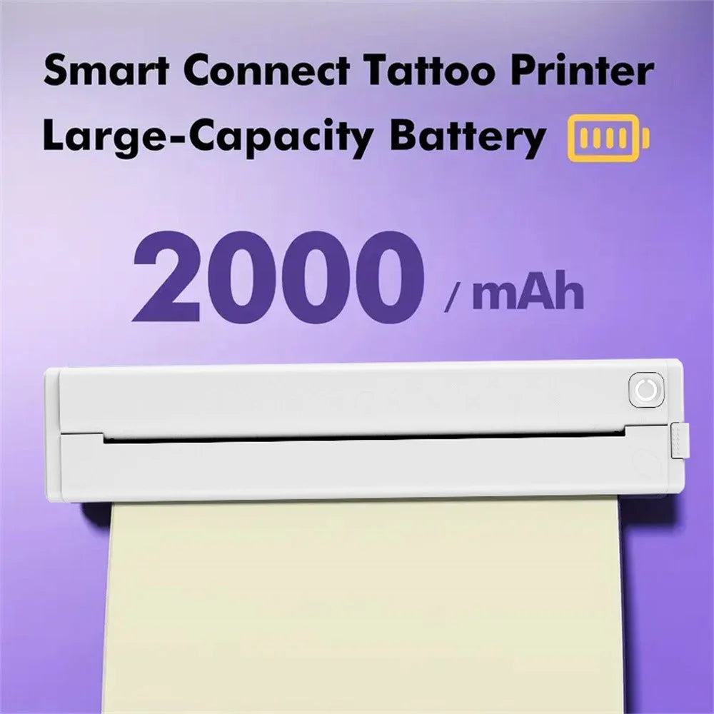 X9 Portable A4 Thermal Printer Bluetooth-compatible / USB Connection 203DPI Inkless Printer for Home Office - Black - 3