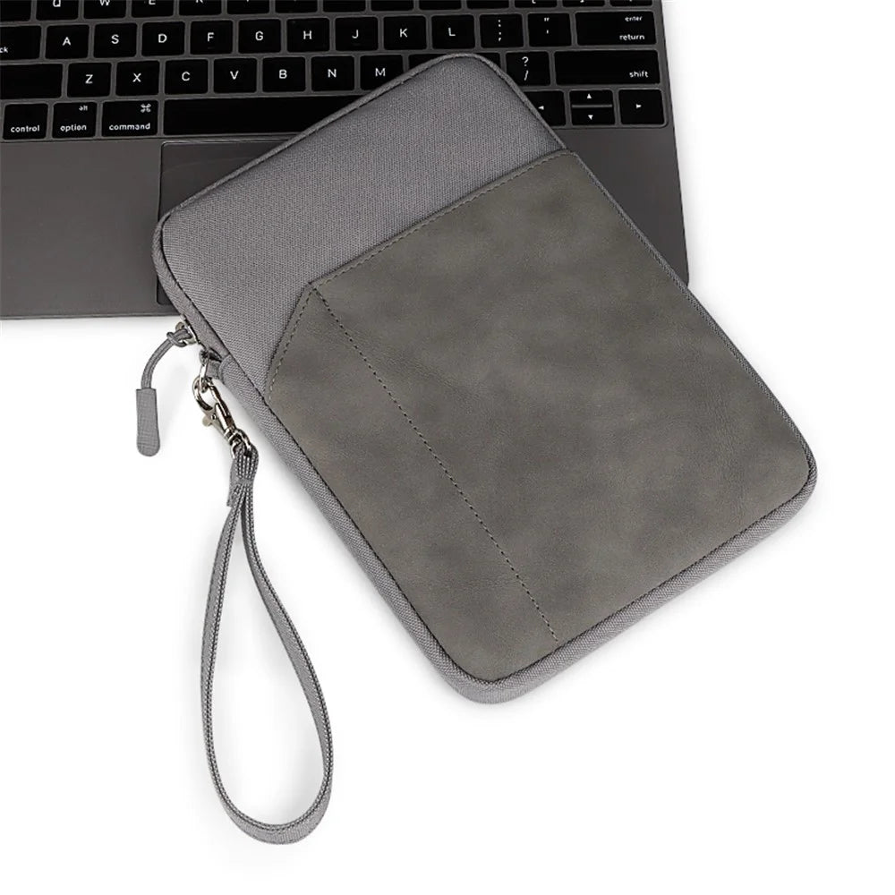 ND00S Portable Sleeve Case Shockproof Bag Cover with Pen Pocket for iPad Air/Pro 9.7-10.8 Inch Tablet - Dark Grey - 2