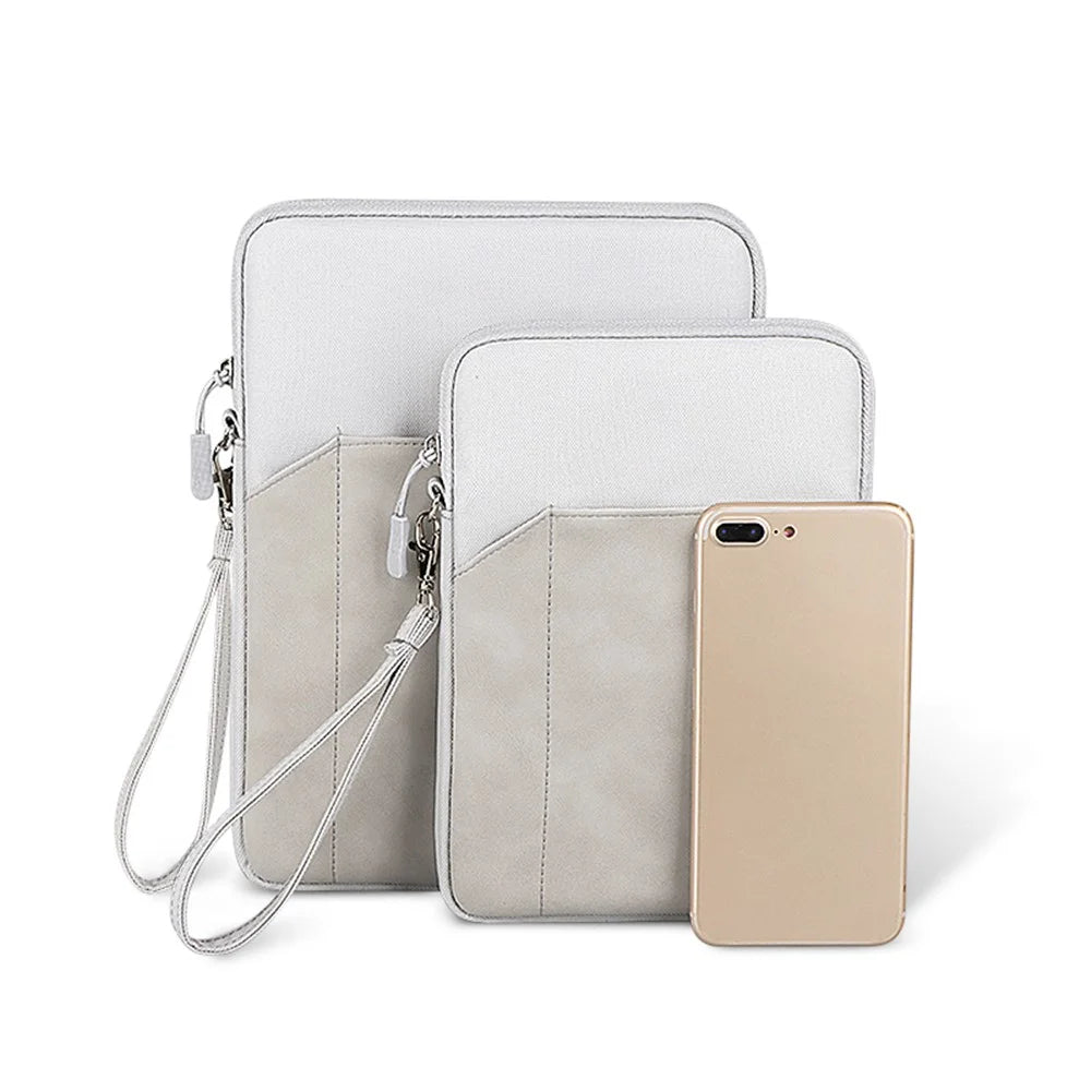ND00S Portable Sleeve Case Shockproof Bag Cover with Pen Pocket for iPad Air/Pro 9.7-10.8 Inch Tablet - Dark Grey - 3