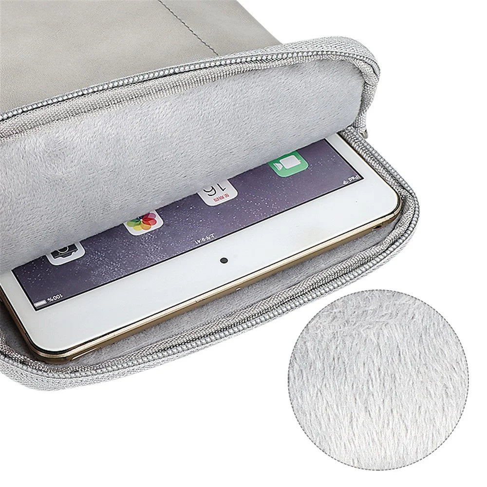 ND00S Shockproof Bag Sleeve Case Cover with Pen Pocket for iPad mini 7.9-8 Inch Tablet - Dark Grey - 4