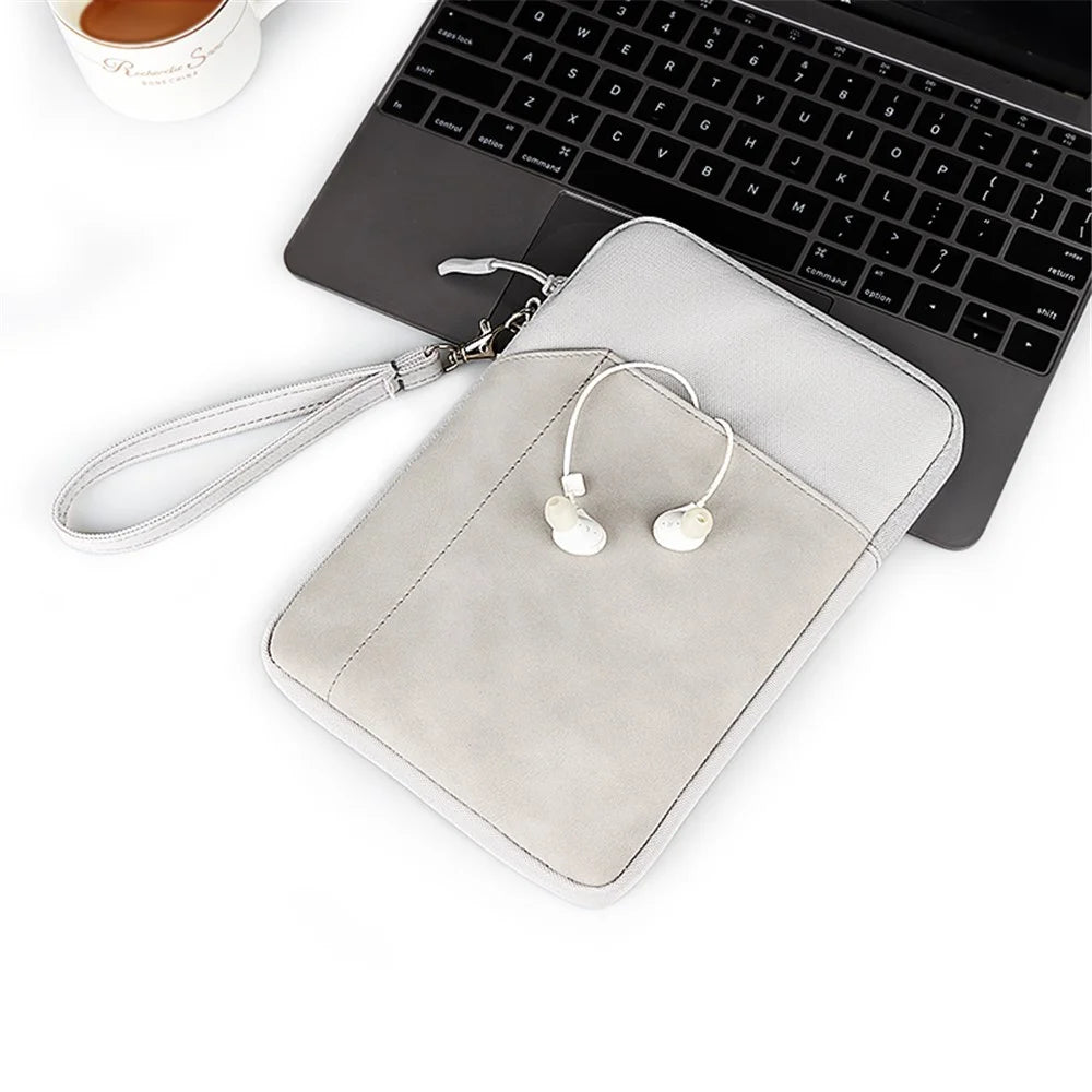 ND00S Shockproof Bag Sleeve Case Cover with Pen Pocket for iPad mini 7.9-8 Inch Tablet - Dark Grey - 7