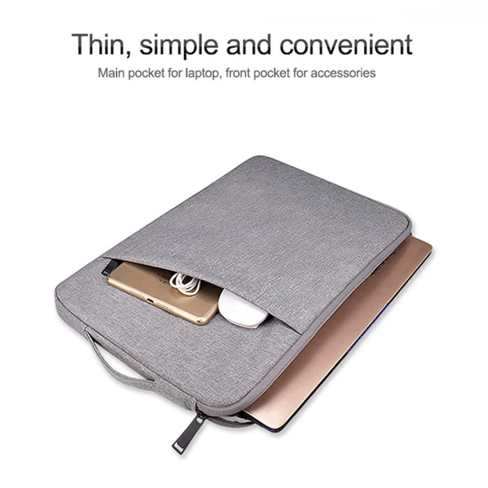 ND01D Handheld Felt Laptop Bag Protective Case for 15.6-inch Notebook - Navy Blue - 2