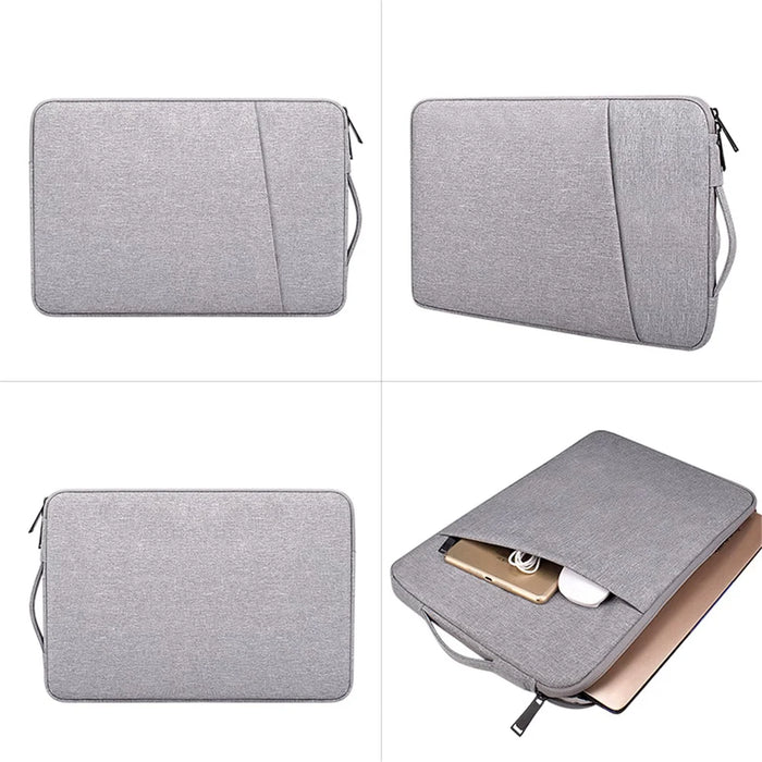 ND01D Wear-Resistant Waterproof Notebook Computer Protective Sleeve Case for 14.1-15.4 inches Laptop - Grey - 7