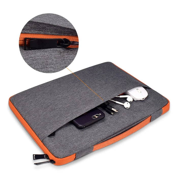ND02 13.3 inch Laptop Bag Water-repellent Case Zipper Notebook Pouch Handbag - Black - 2