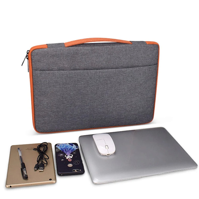 ND02 13.3 inch Laptop Bag Water-repellent Case Zipper Notebook Pouch Handbag - Black - 4