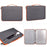 ND02 13.3 inch Laptop Bag Water-repellent Case Zipper Notebook Pouch Handbag - Black - 6