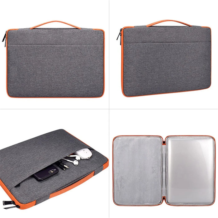 ND02 13.3 inch Laptop Bag Water-repellent Case Zipper Notebook Pouch Handbag - Black - 6