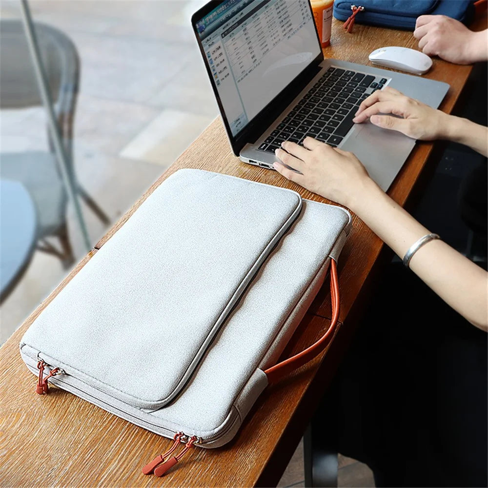 ND03S Laptop Handbag Waterproof Shockproof Carrying Tote Bag for 14.1-15.4 Inches Notebook - Black - 6