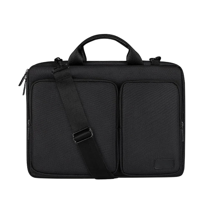 ST11 Laptop Handbag Sleeve Case Business Waterproof Pouch Shoulder Bag for 15.6 inch Notebook - Black - 1