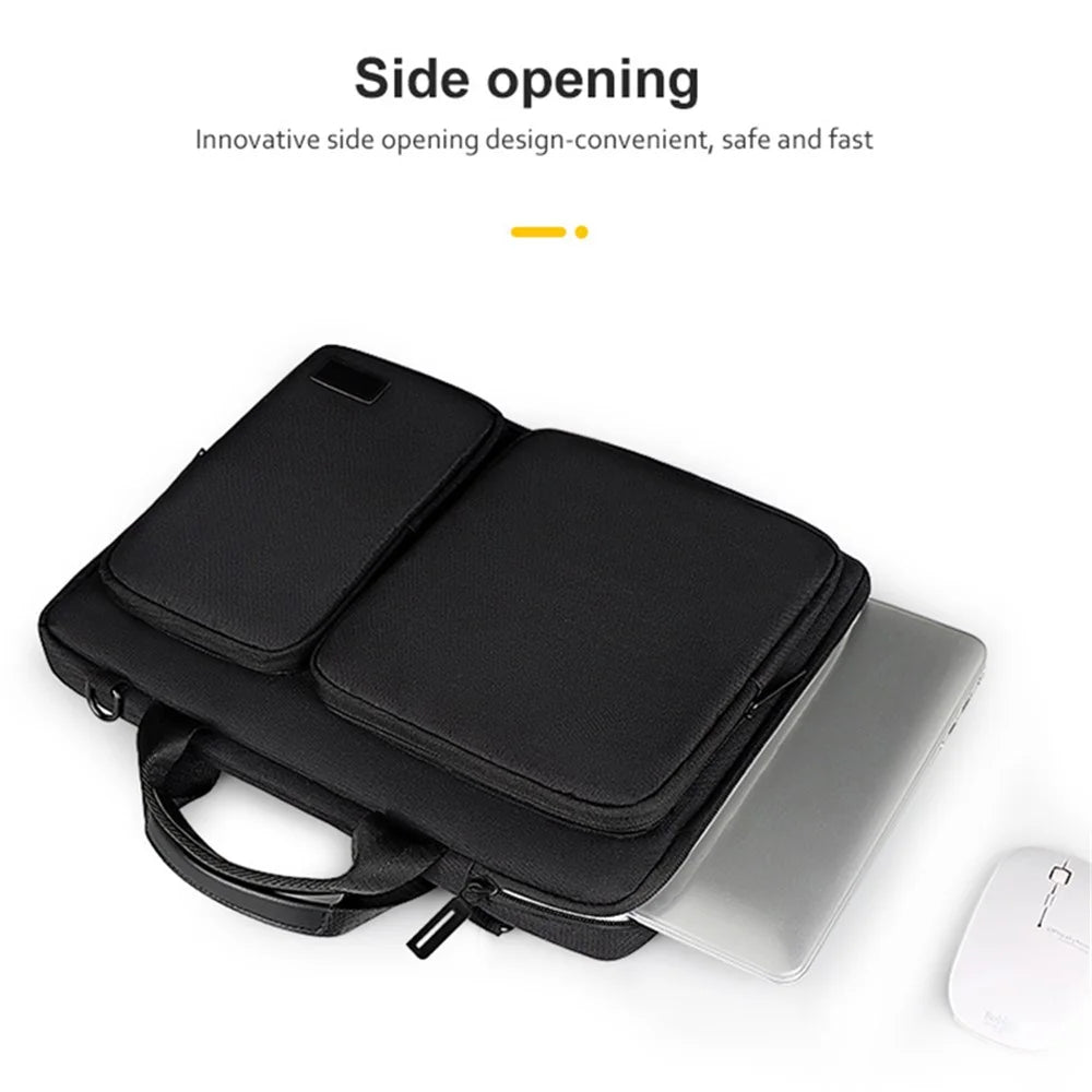 ST11 Handheld Laptop Bag Case Waterproof Notebook Shoulder Bag Handbag Pouch for 13.3 inch Laptop - Black - 5