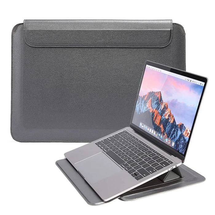 F-108 Magnetic Bag Waterproof Laptop Kickstand Sleeve for Laptop with 13.3-14 Inches - Black - 2