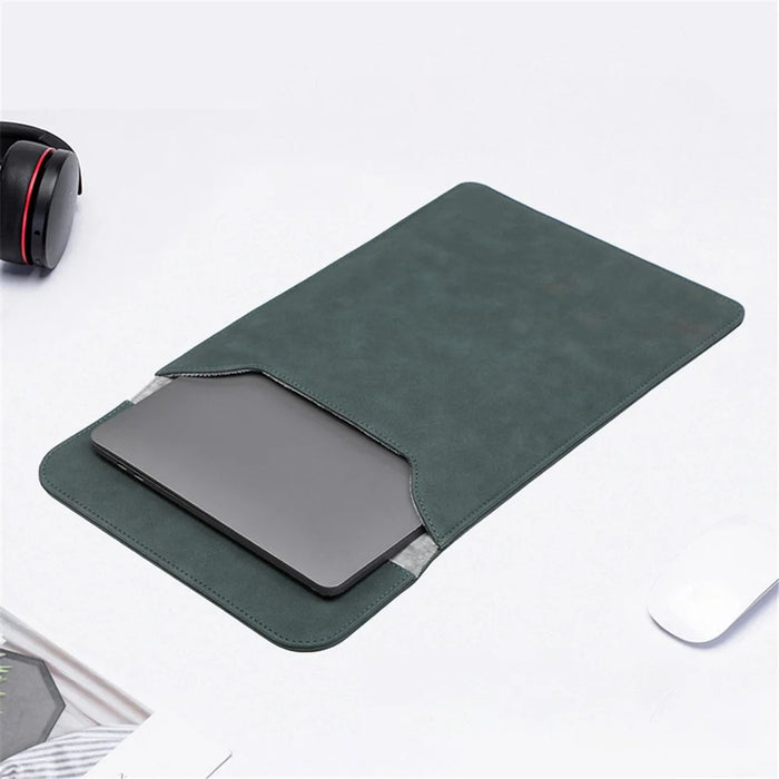 HL0130 Matte Notebook Protective Bag Magnetic Flap Laptop Sleeve for MacBook Lenovo HP 13.3-14 Inch Notebook - Black - 4