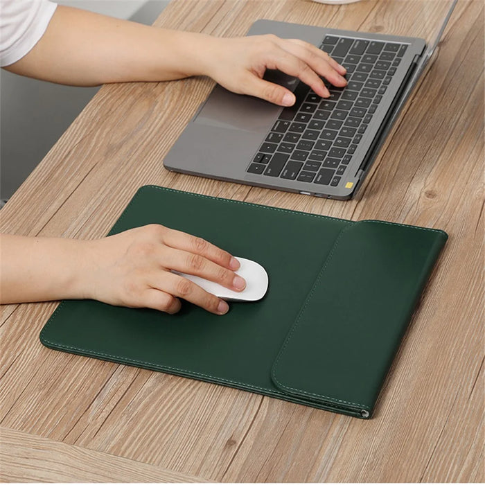 HL0130 Matte Notebook Protective Bag Magnetic Flap Laptop Sleeve for MacBook Lenovo HP 13.3-14 Inch Notebook - Black - 6