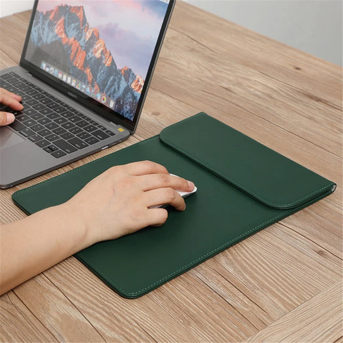 HL0130 Matte Notebook Protective Bag Magnetic Flap Laptop Sleeve for MacBook Lenovo HP 13.3-14 Inch Notebook - Black - 7