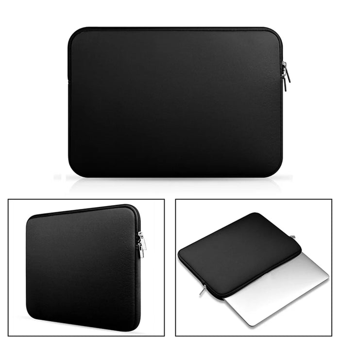 Portable Laptop Sleeve Cover Computer Liner Bag Shockproof Case for 14-15 inch Notebook - Black - 4