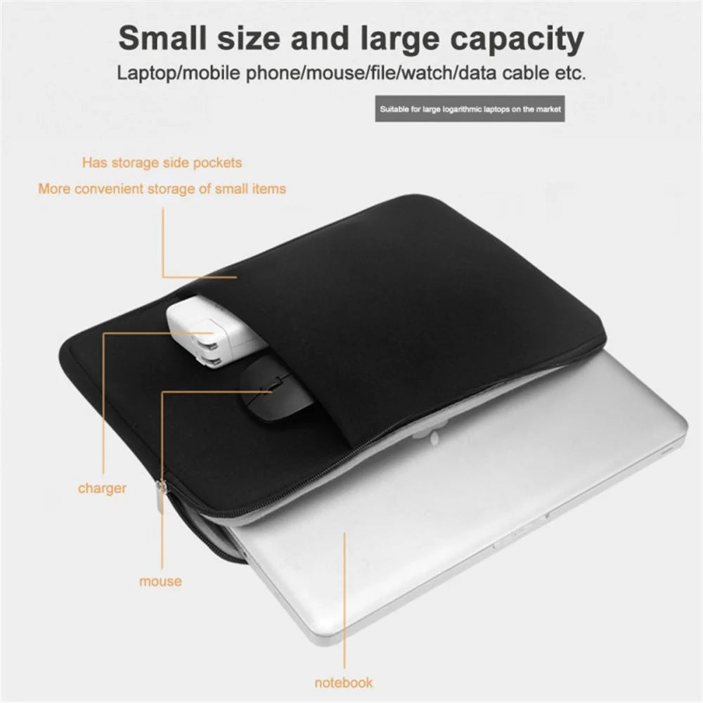 ENZE 3061 15.8 inch Notebook Bag Waterproof Laptop Dual Zipper Protective Sleeve Bag Carrying Pouch - Grey - 2