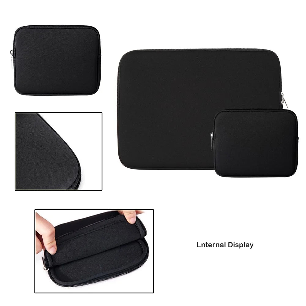 A2015G Solid Color Notebook Protective Sleeve Bag Carrying Case for 13-inch Laptop with Small Bag - Grey - 3